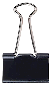 BINDER CLIPS, MEDIUM, STAPLES, BLACK, 12/CT MAIN